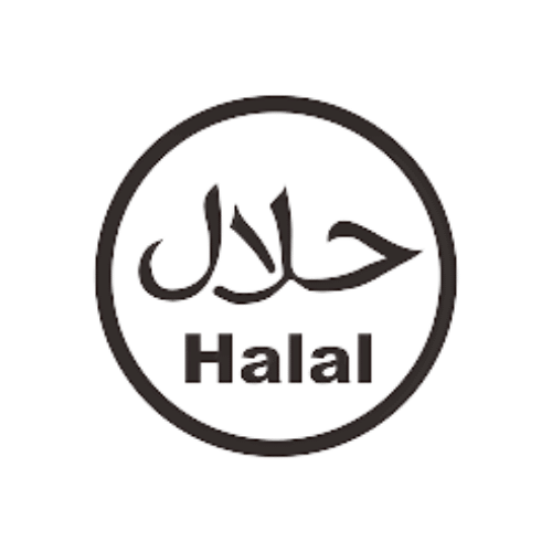 Logo proving that the brand is a Halal certified