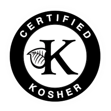 Logo proving that the brand is a kosher certified
